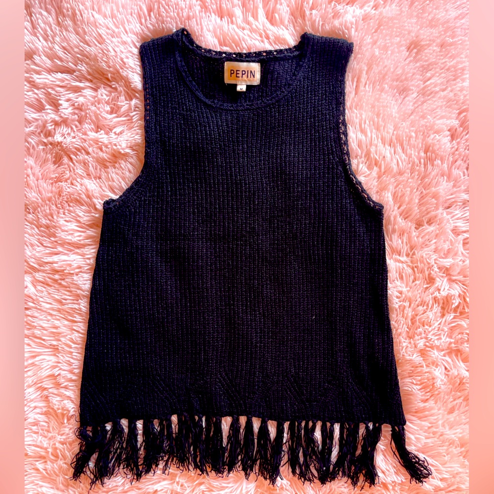 PEPIN Black Sweater Vest